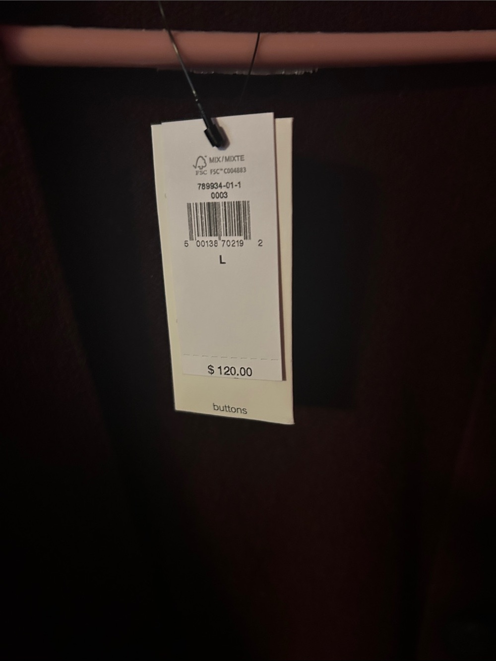 Banana Republic Women's Dark Maroon Button Cardigan - Picture 4 of 10